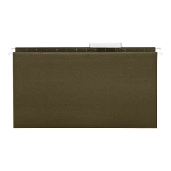 BUSINESS SOURCE 1/3 Cut Legal-Size Hanging File Folders (43569)