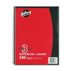 HILROY Coil Three Subject Notebook (05783)