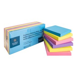 BUSINESS SOURCE 3X3 Extreme Colors Adhesive Notes (36615)