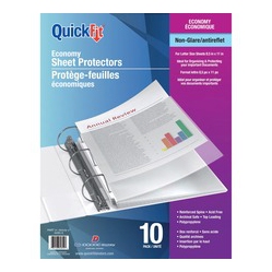 QUICKFIT Non-Glare Economy Sheet Protectors (62850)