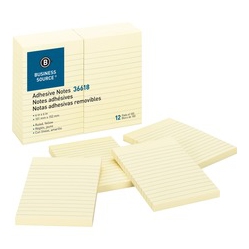 BUSINESS SOURCE Ruled Adhesive Notes (36618)