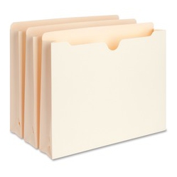 BUSINESS SOURCE 2-Ply Vertical Expanding File Pockets (65799)
