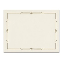 FIRST BASE Linen Certificates With Foil (83407)