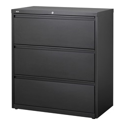 LORELL 3-Drawer Lateral Files (88028) In Black