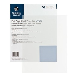 BUSINESS SOURCE Full Sheet Top Load Poly Sheet Protectors (37519)