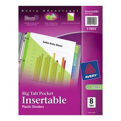 AVERY Big Tab Plastic Insertable Dividers (11903)