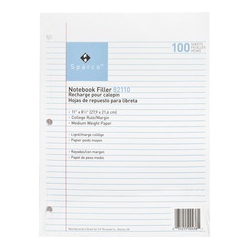 SPARCO Notebook Filler Paper - Letter (82110)