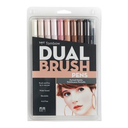 TOMBOW Dual Brush Art Pen 10-Piece Set - Portrait Colours (56170)