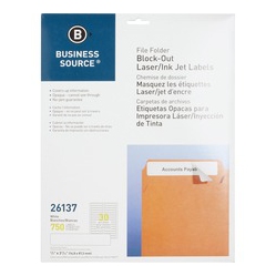 BUSINESS SOURCE Block-Out File Folder Labels (26137)