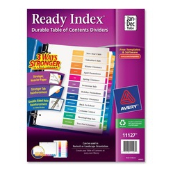 AVERY Ready Index Customizable Table Of Contents Classic Multicolor Dividers (11127)