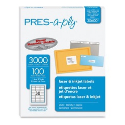 PRES-A-PLY Labels for Laser And Inkjet Printers (30600)