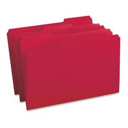 BUSINESS SOURCE 1/3-Cut Tab Legal Colored File Folders (99720)