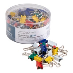 BUSINESS SOURCE Colored Fold-Back Binder Clips (65360)