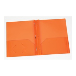 OXFORD Two Pocket Poly Portfolio With Prongs (76023) In Orange