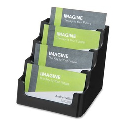 DEFLECTO 4 Tier Business Card Holder (90404)