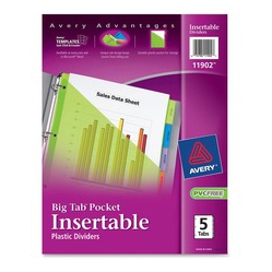 AVERY Big Tab Plastic Insertable Dividers (11902)