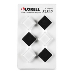 LORELL Square Glass Cap Rare Earth Magnets (52560)