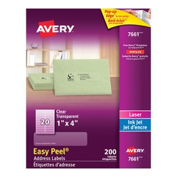 AVERY 1"x4" Easy Peel Address Labels (7661)