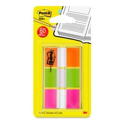 POST-IT Flags, Orange, Lime .94 In Wide, 60/on-The-Go Dispenser, 1 Dispenser/pack (680Olp) In Pink