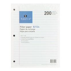 SPARCO Standard 3HP Filler Paper (82124) In White