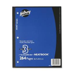 HILROY Neatbooks Three Subject Notebook (05265)