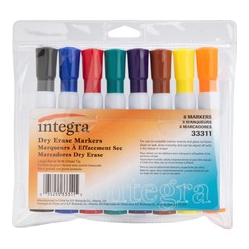 INTEGRA Chisel Point Dry-Erase Markers (33311)