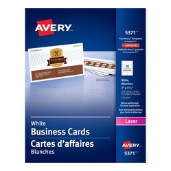 AVERY Printable Business Cards, Two-Sided Printing, 2" X 3-1/2", 250 Cards (5371) (5371)