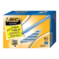BIC Round Stic Ballpoint Pen (Gsm609Bl)