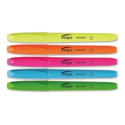 INTEGRA Pen Style Fluorescent Highlighters (36180)