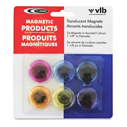 FILEMODE Round Translucent Colourful Magnets (61218)