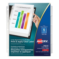 AVERY 78613 Index Maker View Divider With Clear Labels (78613)