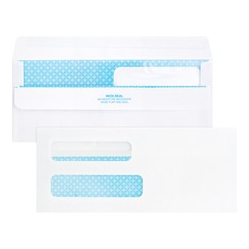 BUSINESS SOURCE Double Window No. 8-5/8 Check Envelopes (04650)