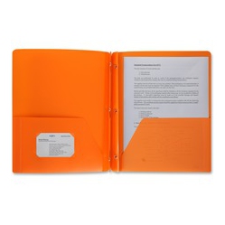 BUSINESS SOURCE 3-Hole Punched Poly Portfolios (20889)