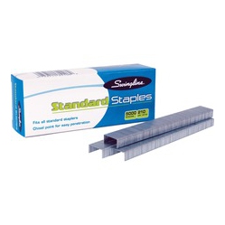 SWINGLINE Standard Staples, 1/4" Leg Length, 210 Per Strip, 5, 000 Per Box (35108)