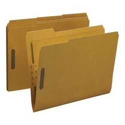 BUSINESS SOURCE 2-Ply Tab Kraft Fastener Folders (17214)