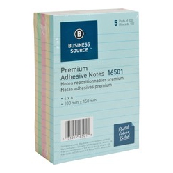 BUSINESS SOURCE Ruled Adhesive Notes (16501)