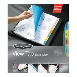 WILSON JONES Enviro Plus View-Tab Extra Wide Transparent Index Dividers (55070)