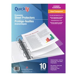 QUICKFIT Clear Economy Sheet Protectors (52850)