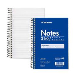 BLUELINE Paper Wirebound Steno Pad (At35B) In White