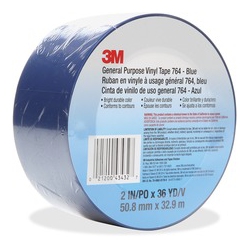 3M General Purpose 764 Vinyl Tape (7642X36Blu)