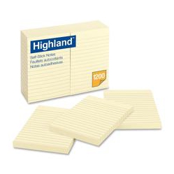 HIGHLAND Ruled Self Adhesive Note Pads (6609)