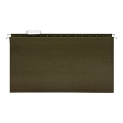 BUSINESS SOURCE 1/5-Cut Legal-Size Hanging File Folders (43570)