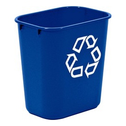 RUBBERMAID Commercial Deskside Recycling Container (295573) In Blue