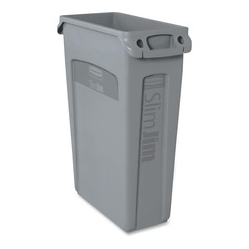 RUBBERMAID Commercial Slim Jim With Venting Channels (354060Gray)