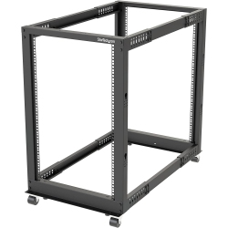STARTECH 18U 19" Open Frame Server Rack - 4 Post, Adjustable Depth 22 to 40" - Mobile Network Equipment Rack - HP Proliant Thinkserver (4Postrack18U)