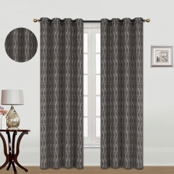 MAISON CONCEPTS Jacquard Blackout Panel W 8 Grom (Chainlink) (Chocolate) (84")