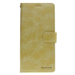 GOOSPERY Final Sale Topsave Bluemoon Card Slot W/magnetic Clip Leather Folio Wallet Flip for Samsung Galaxy A20S In Gold