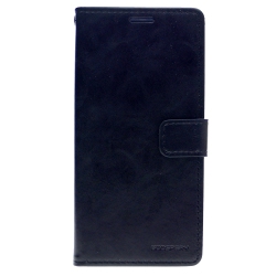 GOOSPERY Final Sale Topsave Bluemoon Card Slot W/magnetic Clip Leather Folio Wallet Flip for Samsung Galaxy A20S In Black