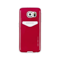 GOOSPERY Samsung S6 Edge Slim Plus Card Pocket Case In Red