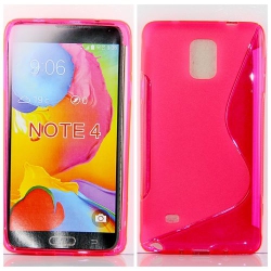 CC Samsung Note 4 S Line Design Soft Case, Hot In Pink